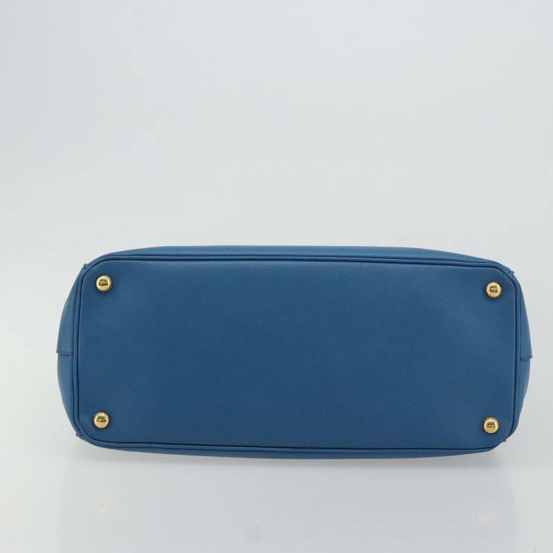 【日本直送】PRADA Galleria 手提包，Safiano 皮革，藍色，金色，正品，貨號 175915A-4