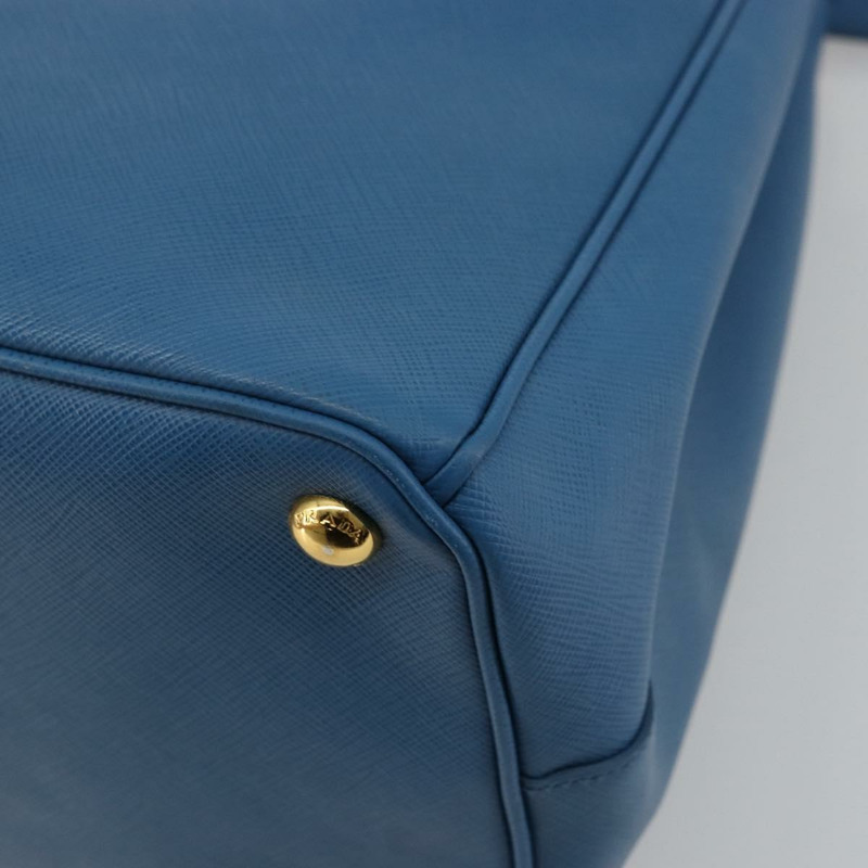 【日本直送】PRADA Galleria 手提包，Safiano 皮革，藍色，金色，正品，貨號 175915A-14