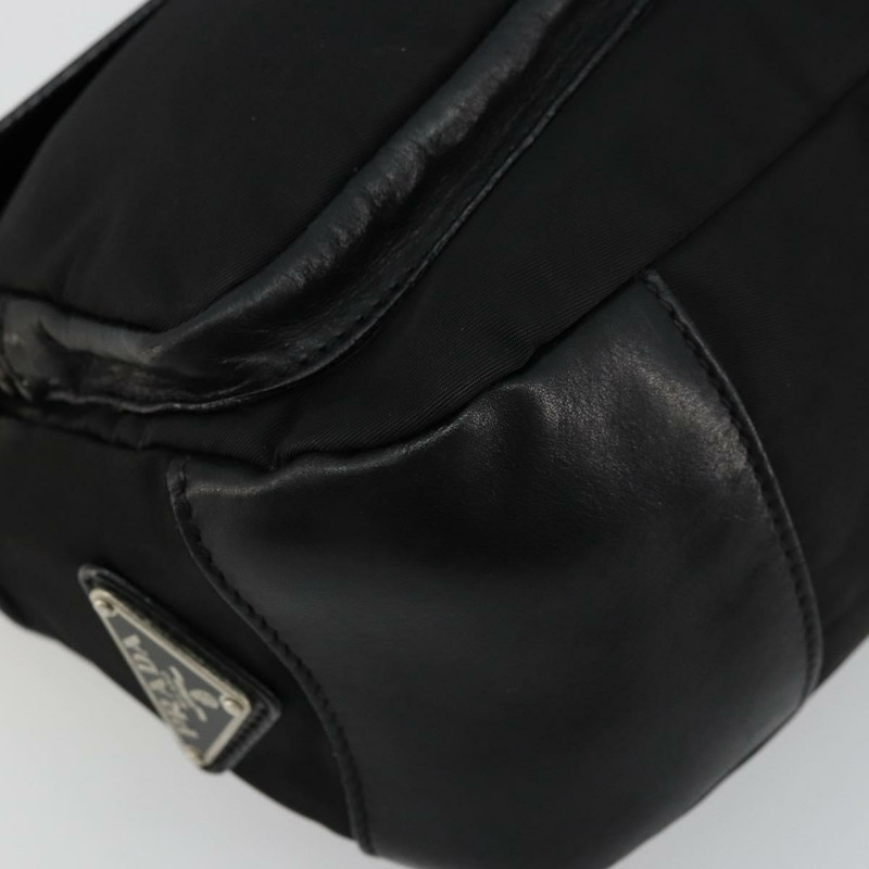 【日本直送】PRADA 單肩包 尼龍皮革 黑色 銀色 正品 175925A-14