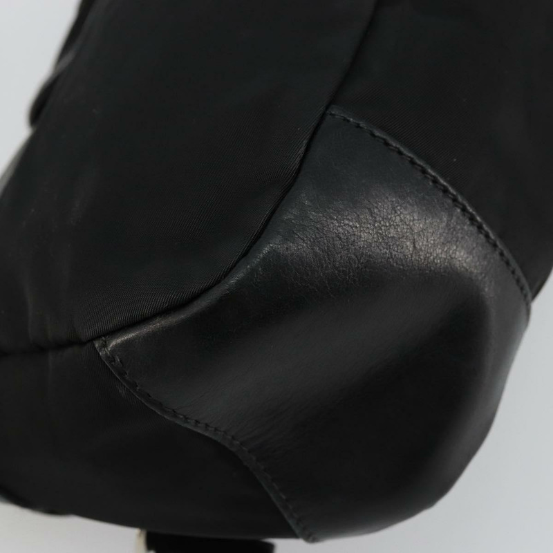 【日本直送】PRADA 單肩包 尼龍皮革 黑色 銀色 正品 175925A-16