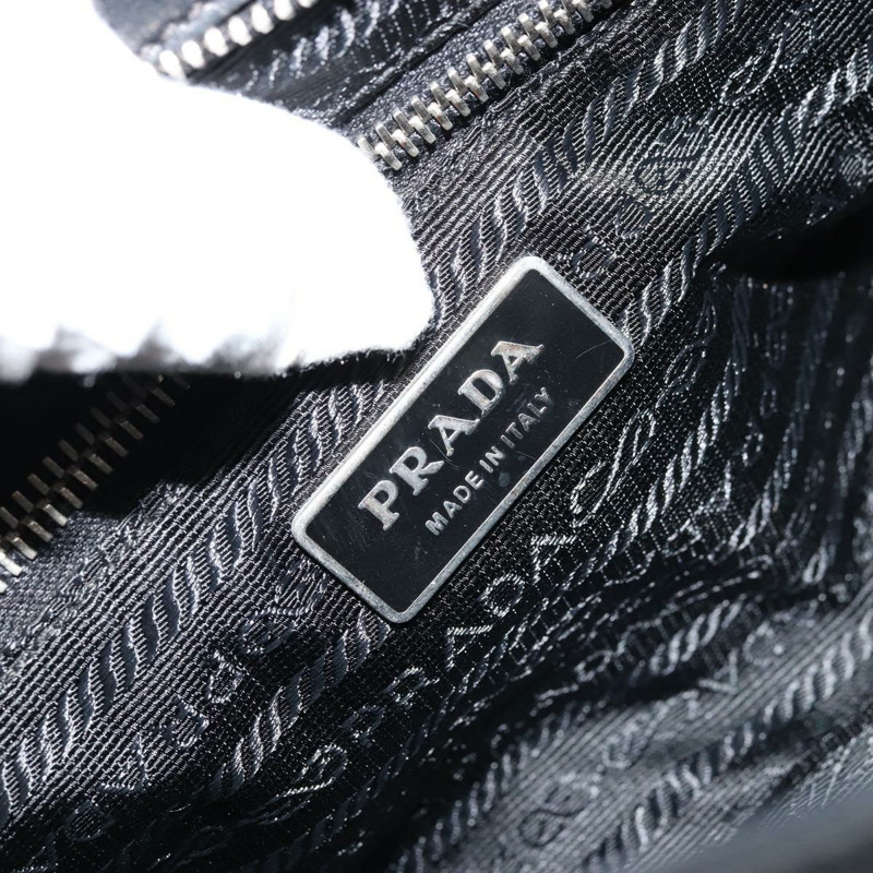 【日本直送】PRADA 單肩包 尼龍皮革 黑色 銀色 正品 175925A-21
