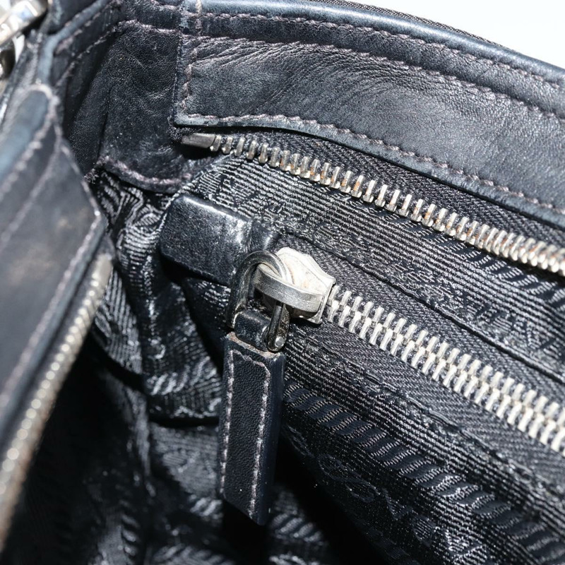 【日本直送】PRADA 單肩包 尼龍皮革 黑色 銀色 正品 175925A-24