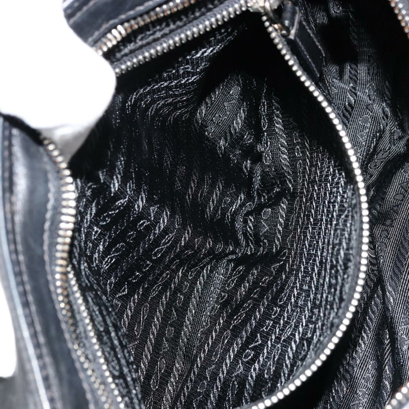 【日本直送】PRADA 單肩包 尼龍皮革 黑色 銀色 正品 175925A-25