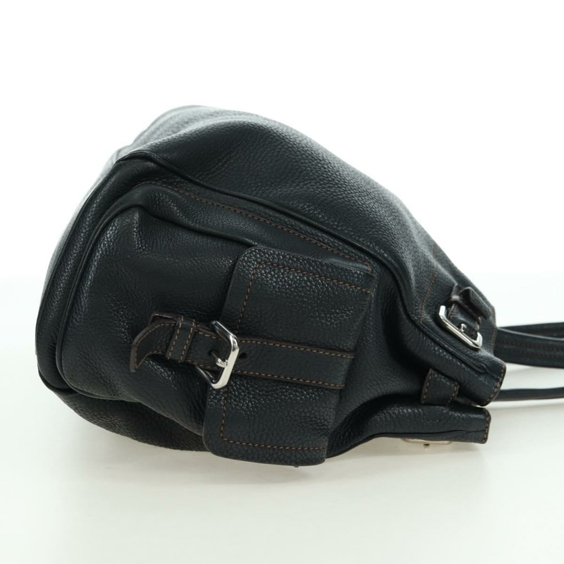 【日本直送】PRADA 托特包 皮革 黑色 銀色 正品 175913SAV-3