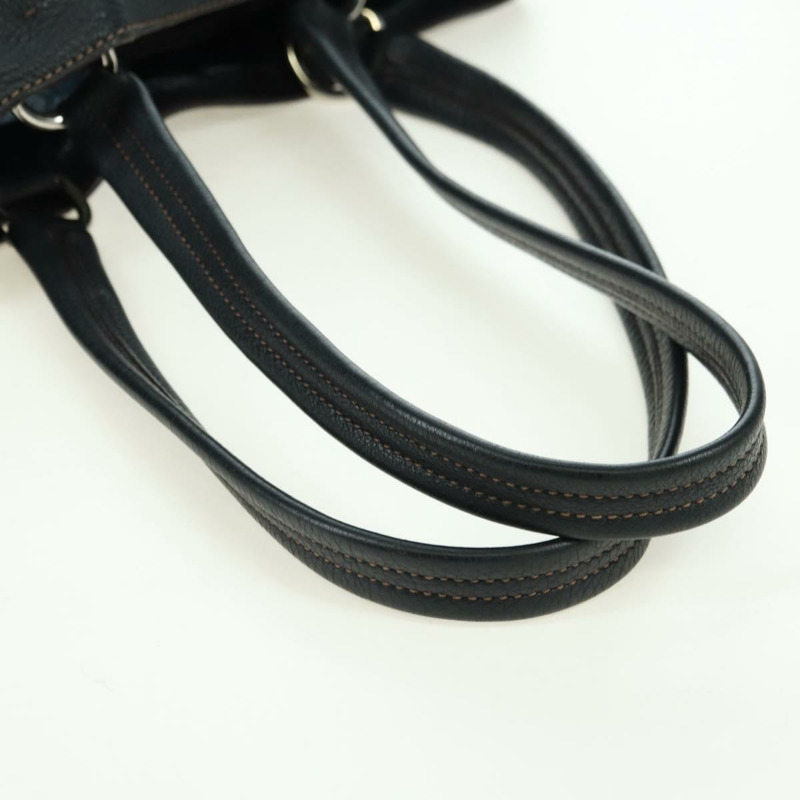 【日本直送】PRADA 托特包 皮革 黑色 銀色 正品 175913SAV-6