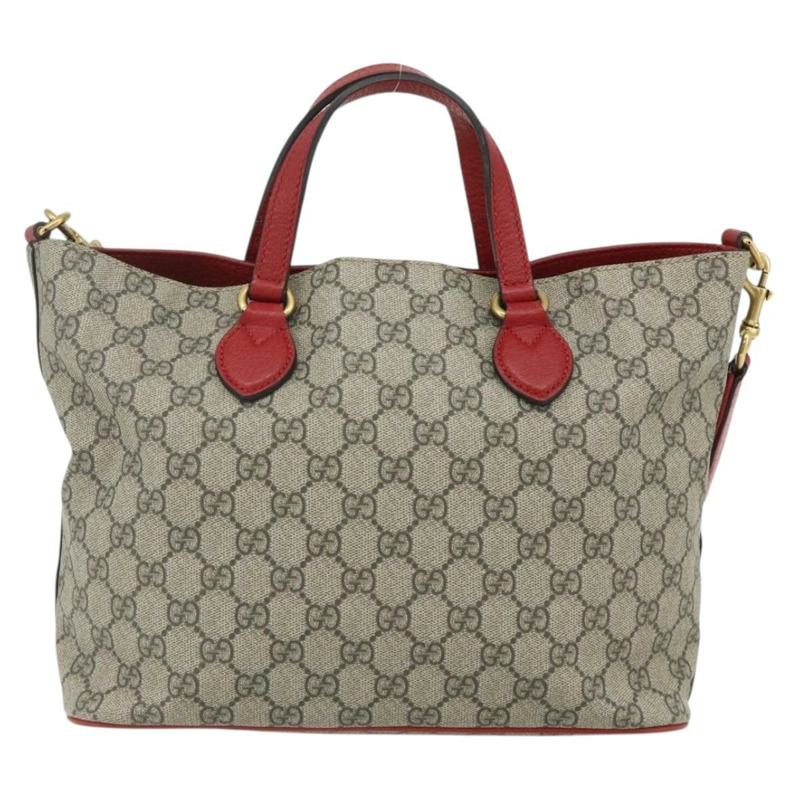 【日本直送】GUCCI GG Supreme 神秘貓手提包 PVC 兩用 米色 金色 473887 正品 175893A-1