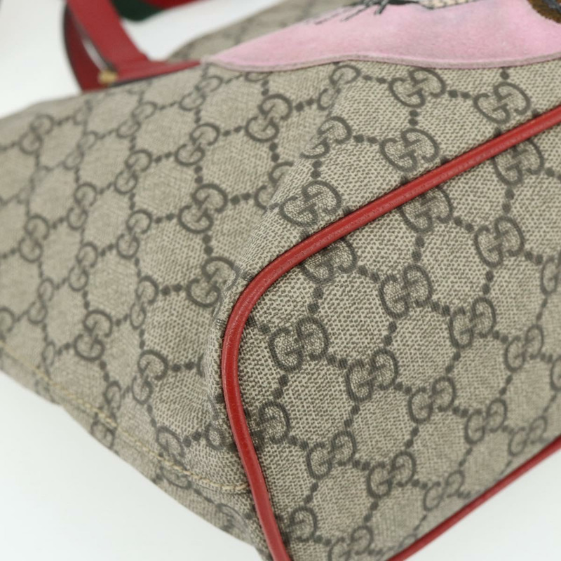 【日本直送】GUCCI GG Supreme 神秘貓手提包 PVC 兩用 米色 金色 473887 正品 175893A-15