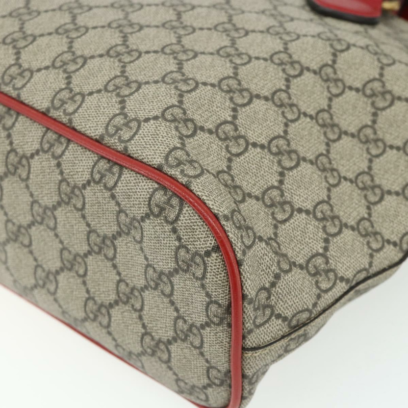 【日本直送】GUCCI GG Supreme 神秘貓手提包 PVC 兩用 米色 金色 473887 正品 175893A-16