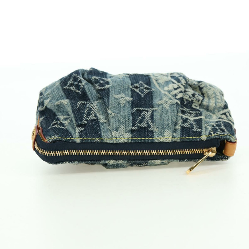 【日本直送】路易威登 Monogram Denim Trousse Leie 手拿包 藍色 M95335 LV Auth 175930SAV-4