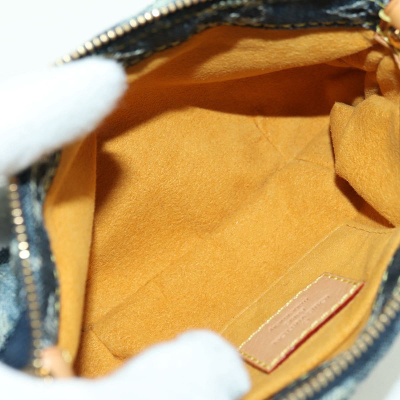 【日本直送】路易威登 Monogram Denim Trousse Leie 手拿包 藍色 M95335 LV Auth 175930SAV-10