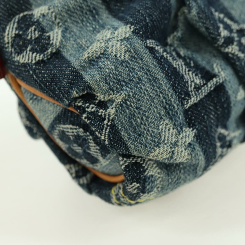 【日本直送】路易威登 Monogram Denim Trousse Leie 手拿包 藍色 M95335 LV Auth 175930SAV-14
