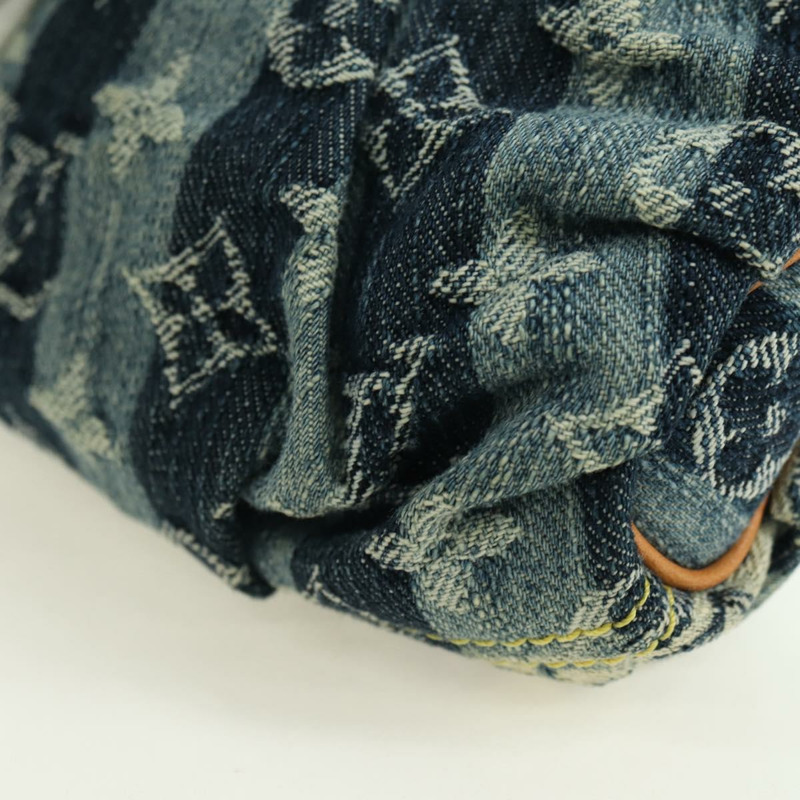【日本直送】路易威登 Monogram Denim Trousse Leie 手拿包 藍色 M95335 LV Auth 175930SAV-15