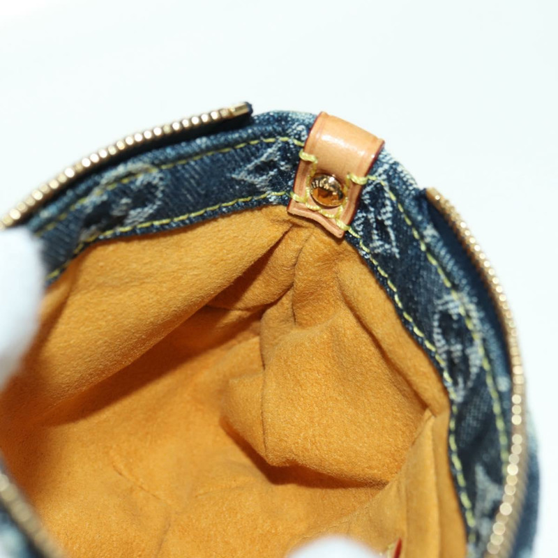 【日本直送】路易威登 Monogram Denim Trousse Leie 手拿包 藍色 M95335 LV Auth 175930SAV-17