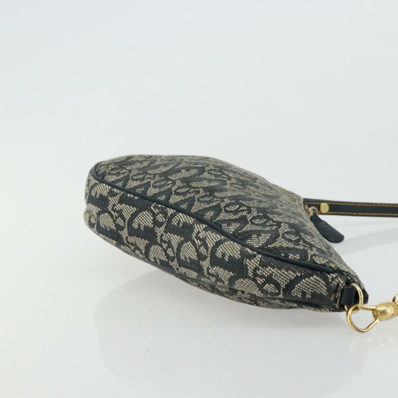【日本直送】Christian Dior Trotter帆布馬鞍包 海軍藍 金色 正品 175907A-2