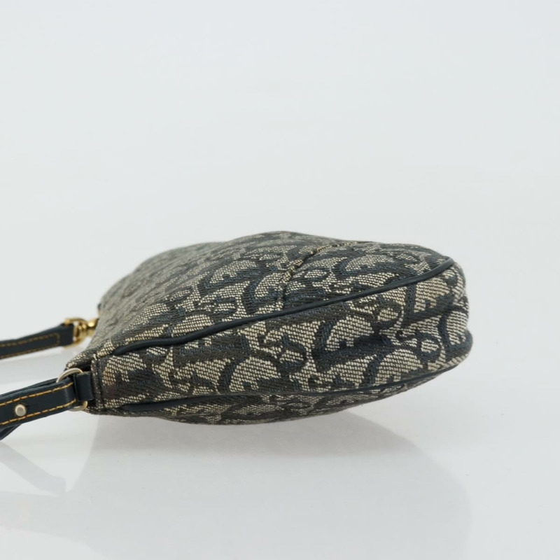 【日本直送】Christian Dior Trotter帆布馬鞍包 海軍藍 金色 正品 175907A-3