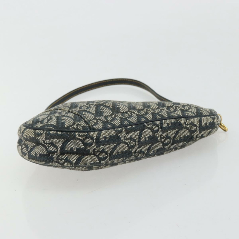 【日本直送】Christian Dior Trotter帆布馬鞍包 海軍藍 金色 正品 175907A-4
