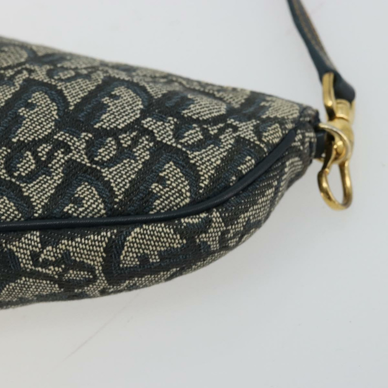 【日本直送】Christian Dior Trotter帆布馬鞍包 海軍藍 金色 正品 175907A-8