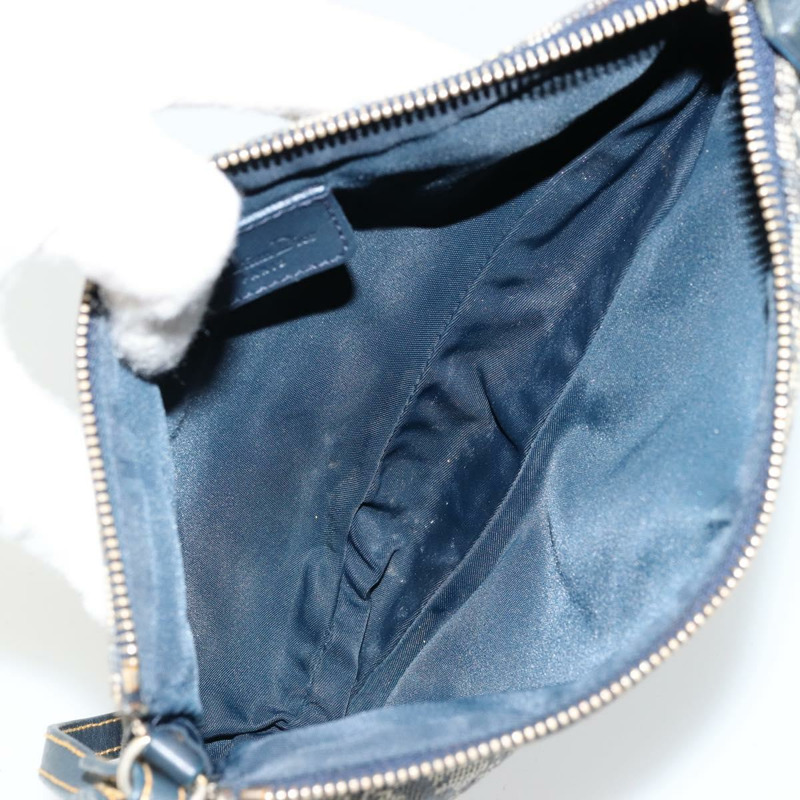 【日本直送】Christian Dior Trotter帆布馬鞍包 海軍藍 金色 正品 175907A-10