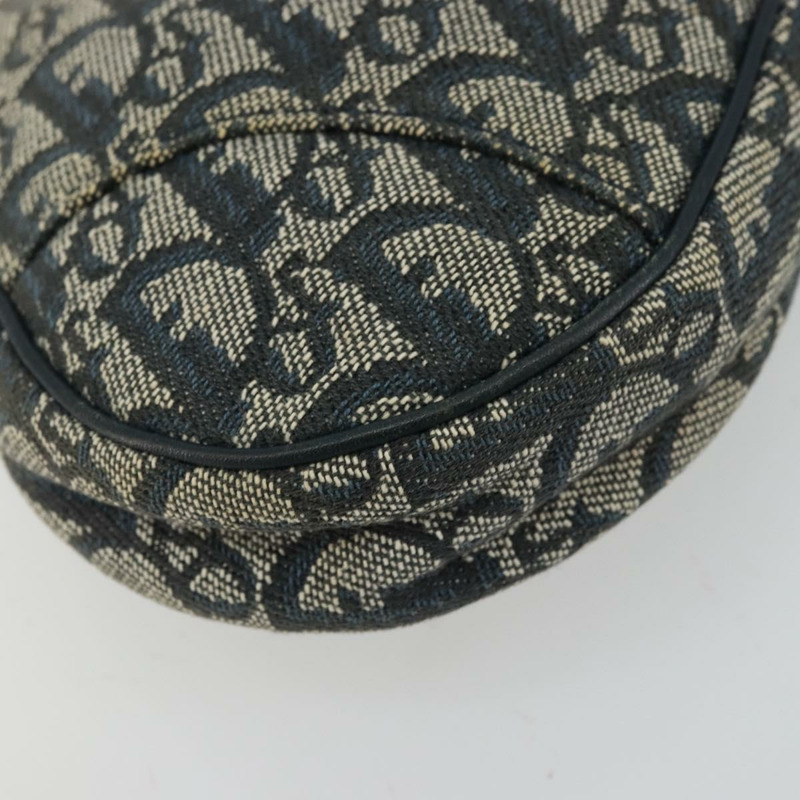【日本直送】Christian Dior Trotter帆布馬鞍包 海軍藍 金色 正品 175907A-13