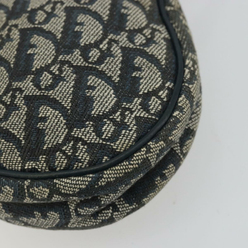 【日本直送】Christian Dior Trotter帆布馬鞍包 海軍藍 金色 正品 175907A-14