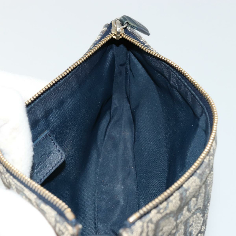 【日本直送】Christian Dior Trotter帆布馬鞍包 海軍藍 金色 正品 175907A-17