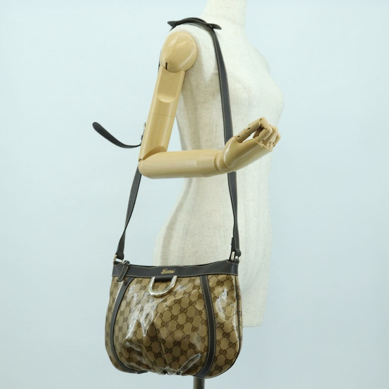 【日本直送】GUCCI GG Crystal Abbey 包 塗層帆布 奧特萊斯 米棕色 296019 正品 am11474V-24