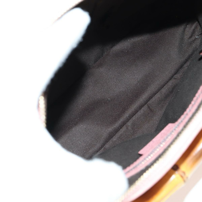 【日本直送】GUCCI 竹節鉚釘單肩包 皮革 粉金 137378 Auth am11450V-9