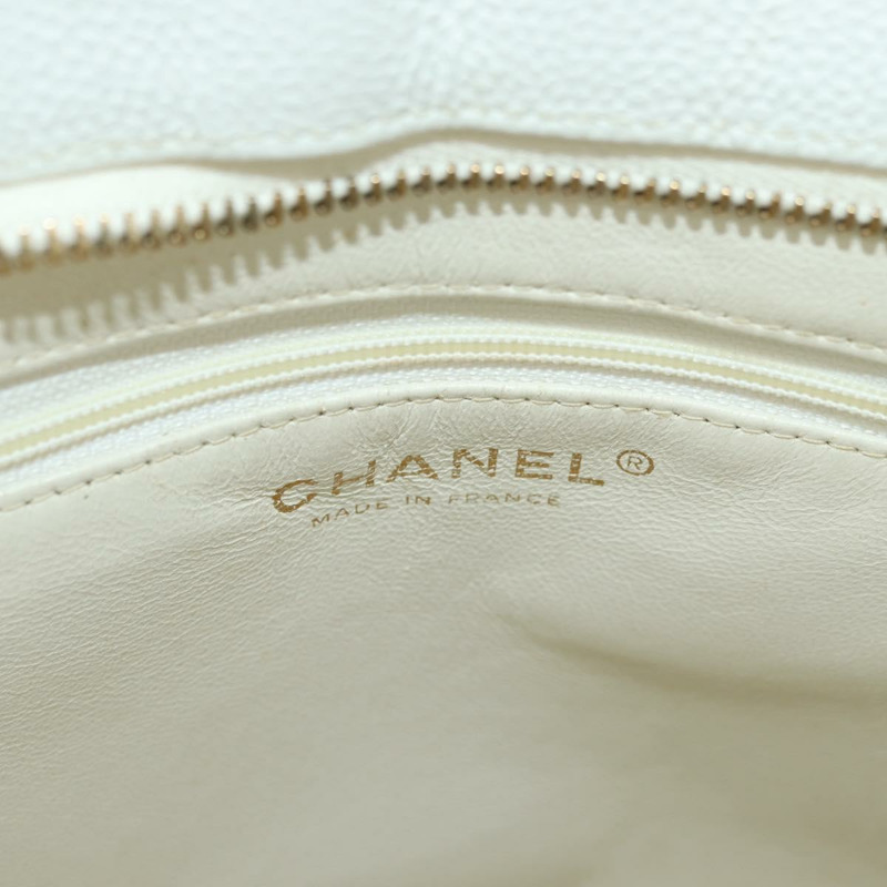 【日本直送】香奈兒 (CHANEL) Matelasse Reprint 托特包，魚子醬紋白金雙C標誌，貨號 175127V-16