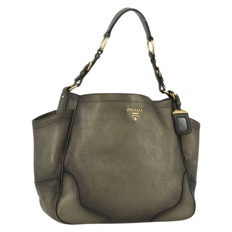 PRADA 金色皮革肩背包 正品 175839A