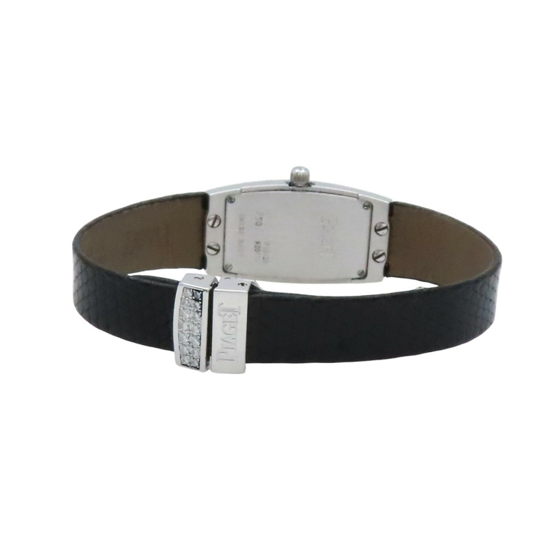 黑色錶盤 皮帶 18K白金 鑽框 Limelight 腕錶【Piaget 伯爵】 GOA27082-2