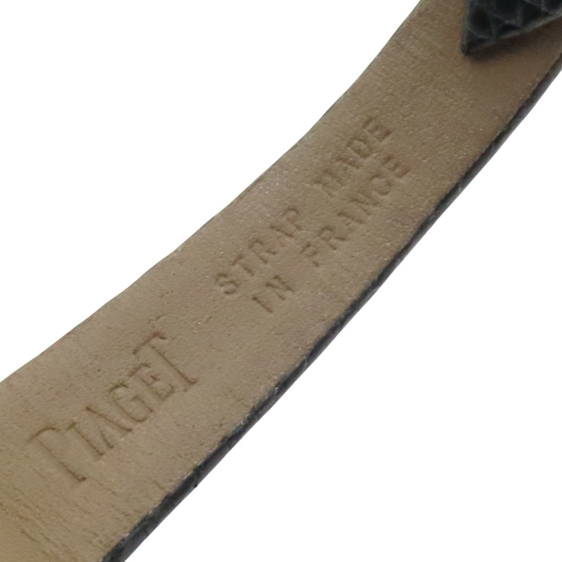 黑色錶盤 皮帶 18K白金 鑽框 Limelight 腕錶【Piaget 伯爵】 GOA27082-11