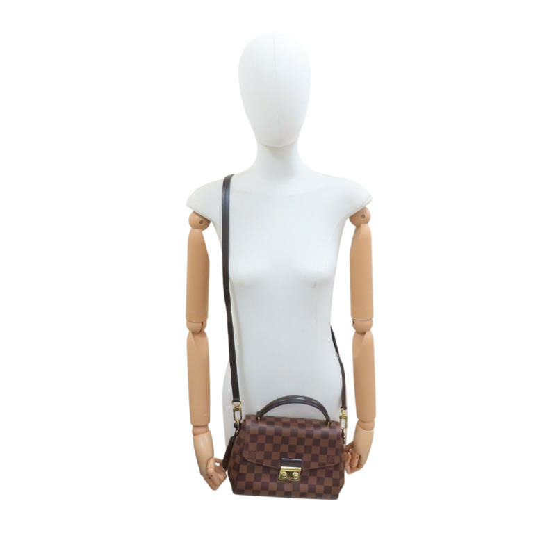 棕色 棋盤格帆布 Croisette 肩背包 N53000【LOUIS VUITTON LV 路易威登】 N53000-7