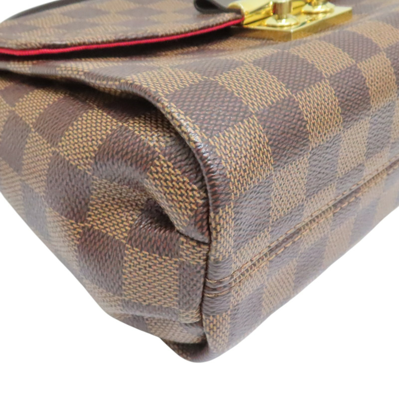 棕色 棋盤格帆布 Croisette 肩背包 N53000【LOUIS VUITTON LV 路易威登】 N53000-8