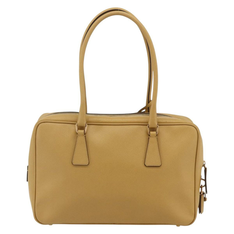 【日本直送】PRADA 手提包 Safiano 皮革 米色 金色 正品 176972A-1