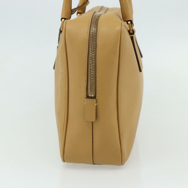 【日本直送】PRADA 手提包 Safiano 皮革 米色 金色 正品 176972A-3
