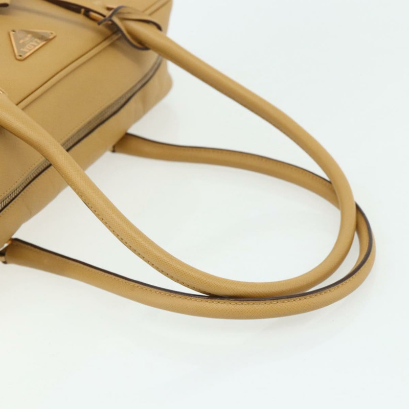 【日本直送】PRADA 手提包 Safiano 皮革 米色 金色 正品 176972A-6