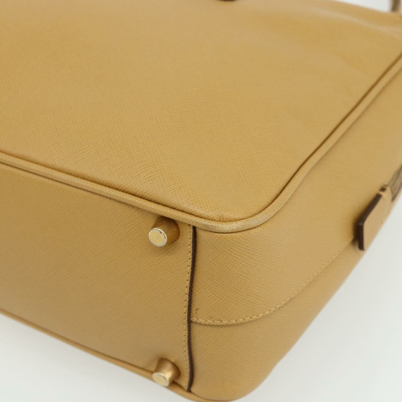 【日本直送】PRADA 手提包 Safiano 皮革 米色 金色 正品 176972A-7