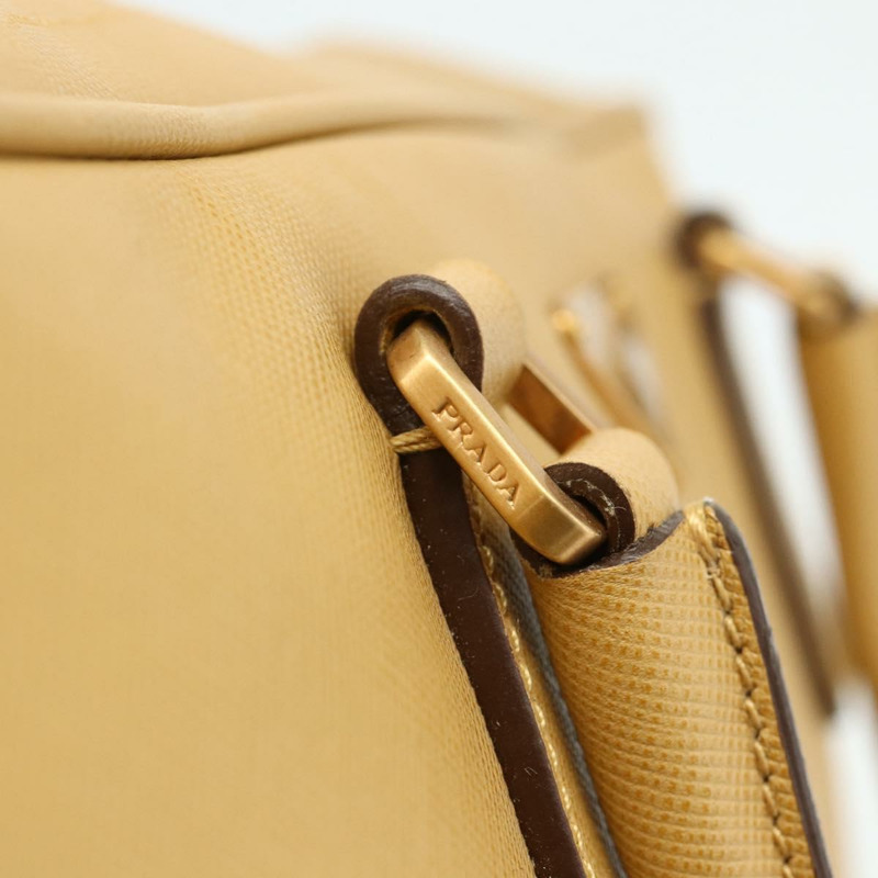 【日本直送】PRADA 手提包 Safiano 皮革 米色 金色 正品 176972A-8