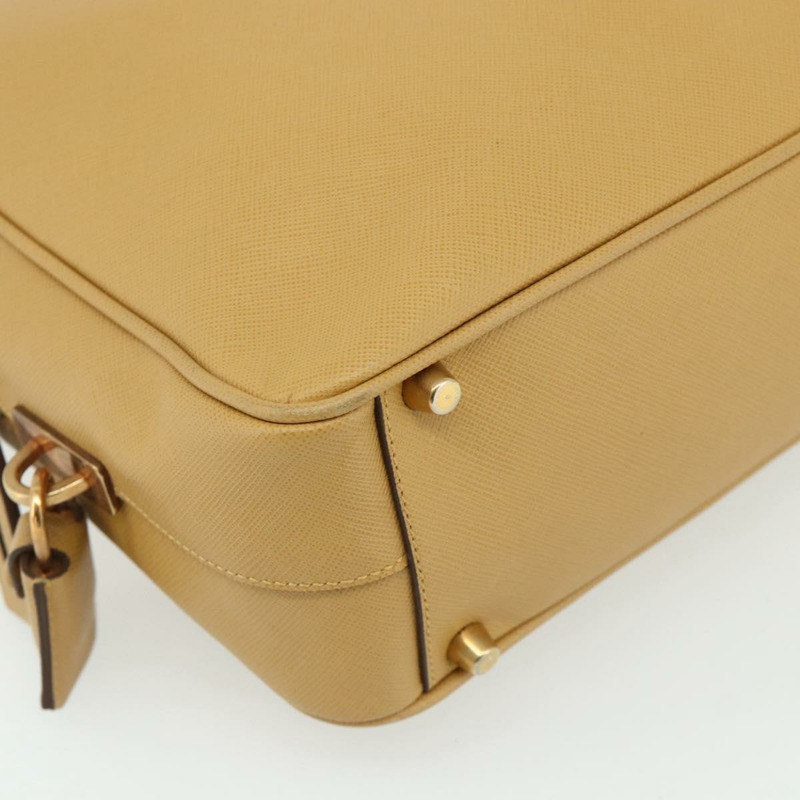 【日本直送】PRADA 手提包 Safiano 皮革 米色 金色 正品 176972A-14