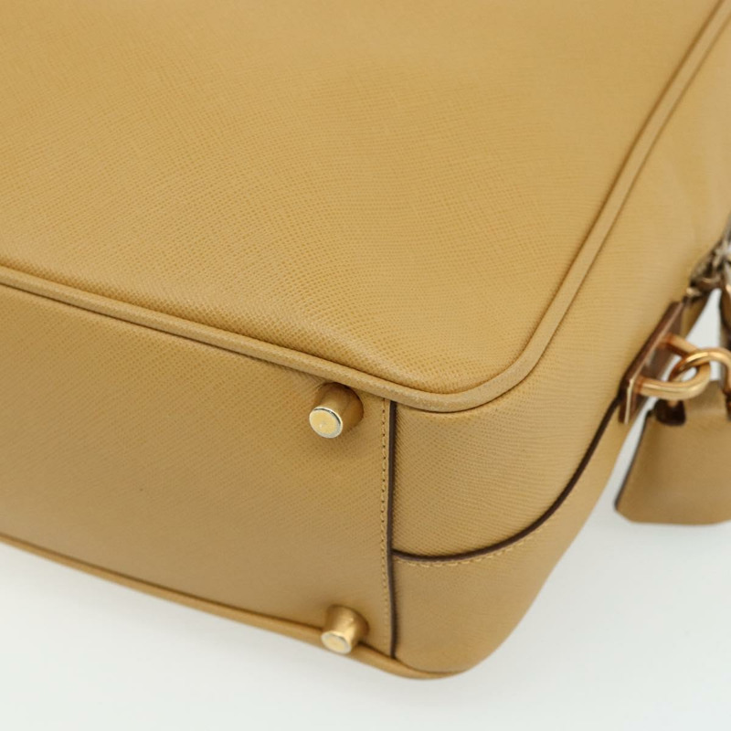 【日本直送】PRADA 手提包 Safiano 皮革 米色 金色 正品 176972A-15