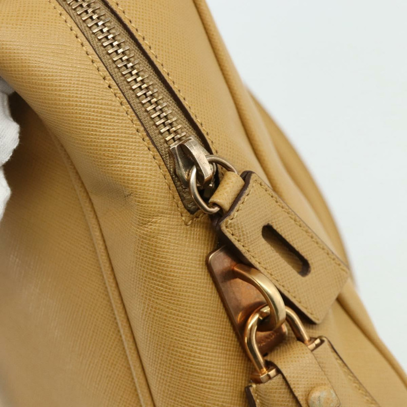 【日本直送】PRADA 手提包 Safiano 皮革 米色 金色 正品 176972A-19
