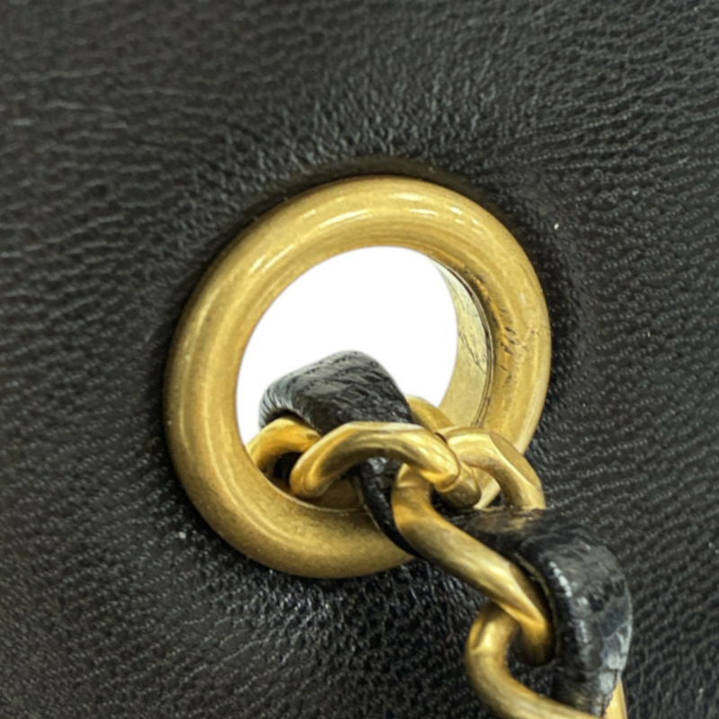 黑色 菱格紋 牛皮 方形 翻蓋 肩背包【CHANEL 香奈兒】 AS3649-11