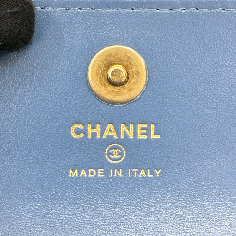 藍色 丹寧 Mini Cross Body 鏈帶 肩背包【CHANEL 香奈兒】-3