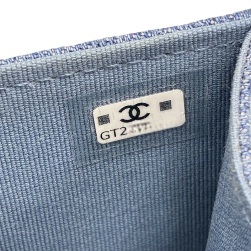 藍色 丹寧 Mini Cross Body 鏈帶 肩背包【CHANEL 香奈兒】-5
