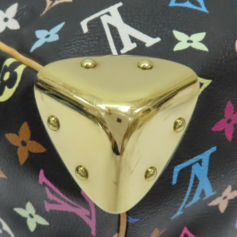 黑彩 原花帆布 村上隆 Speedy 30 手提包【LOUIS VUITTON LV 路易威登】 M92642-11