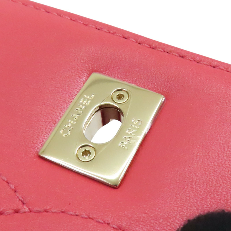粉色 菱格紋 羊皮 Trendy CC 兩用包 金扣【CHANEL 香奈兒】 A92236-8