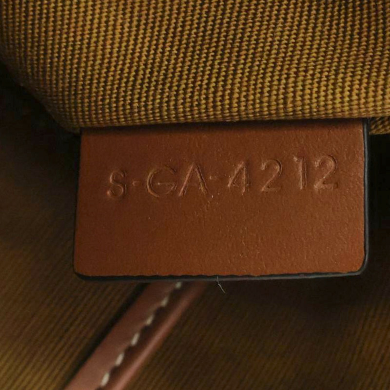 白色帆布 棕色牛皮 Ava 肩背包【CELINE 賽琳】 193952BZJ.01BC-4