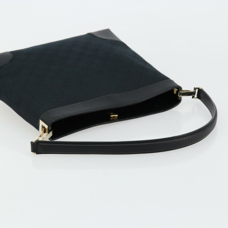 【日本直送】GUCCI GG帆布肩背包 黑色 金色 001 4231 正品 ep14295A-6