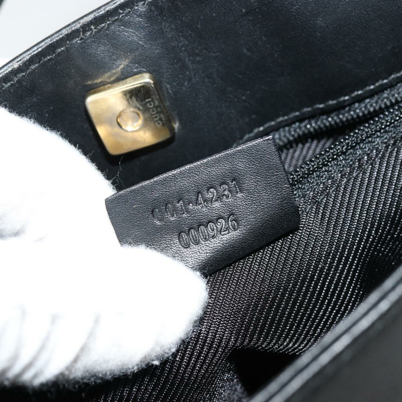 【日本直送】GUCCI GG帆布肩背包 黑色 金色 001 4231 正品 ep14295A-10