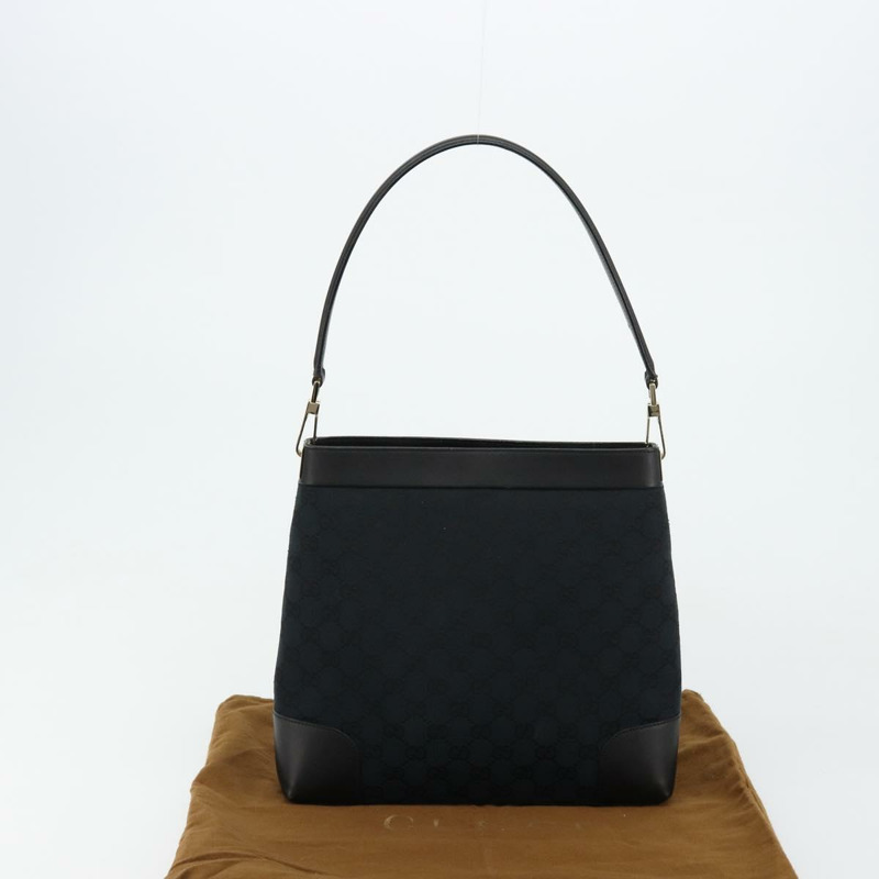 【日本直送】GUCCI GG帆布肩背包 黑色 金色 001 4231 正品 ep14295A-11
